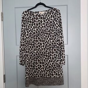 Michael Kors Leopard Print Dress Size M Animal Print Chic EUC